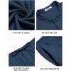 COOFANDY Mens 2 Pieces Cotton Linen Sets Short Sleeve Casual Henley Shirt Summer Beach Pants Lounge Vacation Outfits Set(Navy Blue)