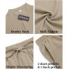 COOFANDY Men’s 2 Pieces Linen Set Casual Henley Shirts Short Sleeve Beach Yoga Shorts Summer Pants Outfits(Khaki)