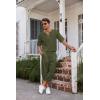 COOFANDY Men’s 2 Pieces Linen Set Henley Shirt Short Sleeve and Harem Capri Pants Wide Leg Baggy Beach Yoga Trousers Outfits(Army Green)