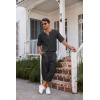 COOFANDY Men’s 2 Pieces Linen Set Henley Shirt Short Sleeve and Harem Capri Pants Wide Leg Baggy Beach Yoga Trousers Outfits(Black)