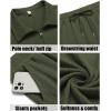 COOFANDY Men’s 2 Pieces Outfits Casual Quarter Zip Polo Shirt and Shorts Set Athletic Jogging Summer Tracksuit(Army Green)