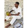 COOFANDY Men’s 2 Pieces Set Short Sleeve Casual Henley Shirts Beach Yoga Pants Summer Beach Outfit(All White)