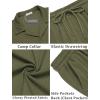 COOFANDY Men’s 2 Pieces Shirt Sets Short Sleeve Casual Button Down Hippie T-Shirts Shorts Sets Summer Fashion Beach Outfits(Army Green)