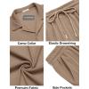 COOFANDY Men’s 2 Pieces Shirt Sets Short Sleeve Casual Button Down Hippie T-Shirts Shorts Sets Summer Fashion Beach Outfits(Brown)
