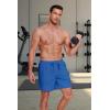 COOFANDY Men’s 2 in 1 Running Shorts 2 Pack Athletic Shorts Quick Dry Gym Training Workout Shorts with Pockets(Dark Grey/Royal Blue)
