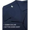 COOFANDY Mens 2025 Fashion Textured Shirts Short Sleeve Summer Beach Shirt Casual Button Down Shirts(Navy Blue)