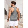 COOFANDY Men’s 3 Pack Gym Tank Tops Y-Back Workout Muscle Tee Sleeveless Fitness Bodybuilding T Shirts(Black/Blue/Grey)