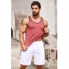 COOFANDY Men’s 3 Pack Gym Tank Tops Y-Back Workout Muscle Tee Sleeveless Fitness Bodybuilding T Shirts(Light Grey/Light Blue/Pink)