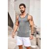 COOFANDY Men’s 3 Pack Gym Tank Tops Y-Back Workout Muscle Tee Sleeveless Fitness Bodybuilding T Shirts(Light Grey/Light Blue/Pink)