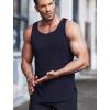 COOFANDY Men’s 3 Pack Quick Dry Workout Tank Top Gym Muscle Tee Fitness Bodybuilding Sleeveless T Shirt(Black /Navy Blue /Blue)