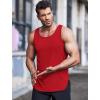 COOFANDY Men’s 3 Pack Quick Dry Workout Tank Top Gym Muscle Tee Fitness Bodybuilding Sleeveless T Shirt(Black/Red/Navy Blue)