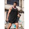 COOFANDY Men’s 3 Pack Quick Dry Workout Tank Top Gym Muscle Tee Fitness Bodybuilding Sleeveless T Shirt(Stripe Black/White/Grey)
