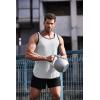 COOFANDY Men’s 3 Pack Quick Dry Workout Tank Top Gym Muscle Tee Fitness Bodybuilding Sleeveless T Shirt(Stripe Black/White/Grey)