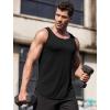 COOFANDY Men’s 3 Pack Tank Tops Cotton Performance Sleeveless Casual Classic T Shirts(04black/Gray/Navy Blue)