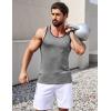 COOFANDY Men’s 3 Pack Tank Tops Cotton Performance Sleeveless Casual Classic T Shirts(Black/Blue/Grey)