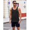 COOFANDY Men’s 3 Pack Tank Tops Cotton Performance Sleeveless Casual Classic T Shirts(Blackgreenpink)