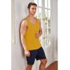 COOFANDY Men’s 3 Pack Tank Tops Cotton Performance Sleeveless Casual Classic T Shirts(Blue/Red/Yellow)