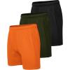 COOFANDY Men’s 3 Pack Workout Gym Shorts Mesh Athletic Shorts Lightweight Bodybuilding Training Short Pants with Pockets(Black / Army Green / Orange)