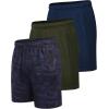 COOFANDY Men’s 3 Pack Workout Gym Shorts Mesh Athletic Shorts Lightweight Bodybuilding Training Short Pants with Pockets(Black Camo/Army Green/Navy Blue)