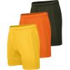 COOFANDY Men’s 3 Pack Workout Gym Shorts Mesh Athletic Shorts Lightweight Bodybuilding Training Short Pants with Pockets(Yellow/Orange/Army Green)