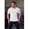 COOFANDY Men’s 3 Pack Workout T Shirts Short Sleeve Gym Bodybuilding Muscle Shirt Base Layer Fitness Tee Tops(White)