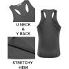 COOFANDY Men’s 3 Pack Workout Tank Tops Quick Dry Gym Sleeveless Muscle T Shirts Y Back Athlectic Tank Bodybuilding Top(Black/Dark Grey/Light Grey)