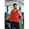 COOFANDY Men’s 3 Pack Workout Tank Tops Sleeveless Gym Shirts Bodybuilding Fitness Muscle Tee Shirts(Black/Dark Grey/Red)