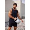 COOFANDY Men’s 3 Pack Workout Tank Tops Sleeveless Gym Shirts Bodybuilding Fitness Muscle Tee Shirts(Black/Navy Blue/Light Grey)