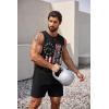 COOFANDY Men’s 3 Pack Workout Tank Tops Sleeveless Gym Shirts Bodybuilding Fitness Muscle Tee Shirts(Flag-black/Flag Grey/Red)