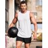 COOFANDY Men’s 3 Pack Workout Tank Tops Sleeveless Gym Shirts Bodybuilding Fitness Muscle Tee Shirts(White/Dark Grey/Black)
