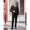 COOFANDY Men’s 3 Piece Wedding Suit Set One Button Slim Fit Jacket Blazer Vest Pants Set Groom Prom Tuxedo Suits(Black)