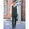 COOFANDY Men’s 3 Piece Wedding Suit Set One Button Slim Fit Jacket Blazer Vest Pants Set Groom Prom Tuxedo Suits(Dark Green)