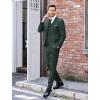 COOFANDY Men’s 3 Piece Wedding Suit Set One Button Slim Fit Jacket Blazer Vest Pants Set Groom Prom Tuxedo Suits(Dark Green)