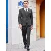 COOFANDY Men’s 3 Piece Wedding Suit Set One Button Slim Fit Jacket Blazer Vest Pants Set Groom Prom Tuxedo Suits(Dark Grey)