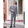 COOFANDY Men’s 3 Piece Wedding Suit Set One Button Slim Fit Jacket Blazer Vest Pants Set Groom Prom Tuxedo Suits(Grey)