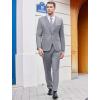 COOFANDY Men’s 3 Piece Wedding Suit Set One Button Slim Fit Jacket Blazer Vest Pants Set Groom Prom Tuxedo Suits(Grey)