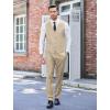 COOFANDY Men’s 3 Piece Wedding Suit Set One Button Slim Fit Jacket Blazer Vest Pants Set Groom Prom Tuxedo Suits(Khaki)