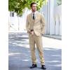 COOFANDY Men’s 3 Piece Wedding Suit Set One Button Slim Fit Jacket Blazer Vest Pants Set Groom Prom Tuxedo Suits(Khaki)