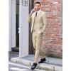 COOFANDY Men’s 3 Piece Wedding Suit Set One Button Slim Fit Jacket Blazer Vest Pants Set Groom Prom Tuxedo Suits(Khaki)