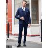 COOFANDY Men’s 3 Piece Wedding Suit Set One Button Slim Fit Jacket Blazer Vest Pants Set Groom Prom Tuxedo Suits(Navy Blue)