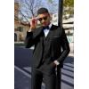 COOFANDY Men’s 3 Pieces Suit Classic One Button Single Breasted Slim Fit Blazer Jacket Vest Pants Set Wedding Busines(Black)
