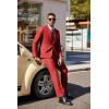 COOFANDY Men’s 3 Pieces Suit Classic One Button Single Breasted Slim Fit Blazer Jacket Vest Pants Set Wedding Busines(Red)