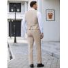 COOFANDY Men’s 3 Pieces Suit Slim Fit Tuxedo Set One Button Shawl Lapel Dinner Prom Jacket Vest Pants with Tie(Beige)