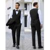 COOFANDY Men’s 3 Pieces Suit Slim Fit Tuxedo Set One Button Shawl Lapel Dinner Prom Jacket Vest Pants with Tie(Black)
