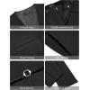 COOFANDY Men’s 3 Pieces Suit Slim Fit Tuxedo Set One Button Shawl Lapel Dinner Prom Jacket Vest Pants with Tie(Black)