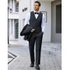 COOFANDY Men’s 3 Pieces Suit Slim Fit Tuxedo Set One Button Shawl Lapel Dinner Prom Jacket Vest Pants with Tie(Dgrey/Black)