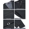 COOFANDY Men’s 3 Pieces Suit Slim Fit Tuxedo Set One Button Shawl Lapel Dinner Prom Jacket Vest Pants with Tie(Dgrey/Black)