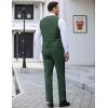 COOFANDY Men’s 3 Pieces Suit Slim Fit Tuxedo Set One Button Shawl Lapel Dinner Prom Jacket Vest Pants with Tie(Green)