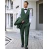 COOFANDY Men’s 3 Pieces Suit Slim Fit Tuxedo Set One Button Shawl Lapel Dinner Prom Jacket Vest Pants with Tie(Green)