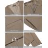 COOFANDY Men’s 3 Pieces Suit Slim Fit Tuxedo Set One Button Shawl Lapel Dinner Prom Jacket Vest Pants with Tie(Khaki)